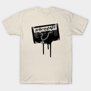 Johnny Cash - Black Cassette Music T-Shirt